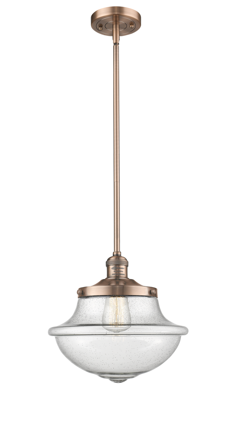 One Light Mini Pendant by Innovations - Franklin Restoration Collection, Antique Copper Finish - 201S-AC-G544