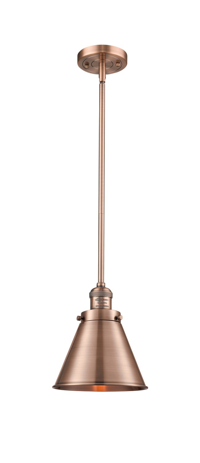 LED Mini Pendant by Innovations - Franklin Restoration Collection, Antique Copper Finish - 201S-AC-M13-AC-LED