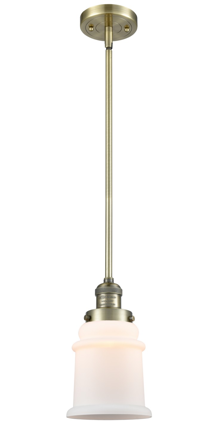 LED Mini Pendant by Innovations - Franklin Restoration Collection, Antique Brass Finish - 201S-AB-G181-LED