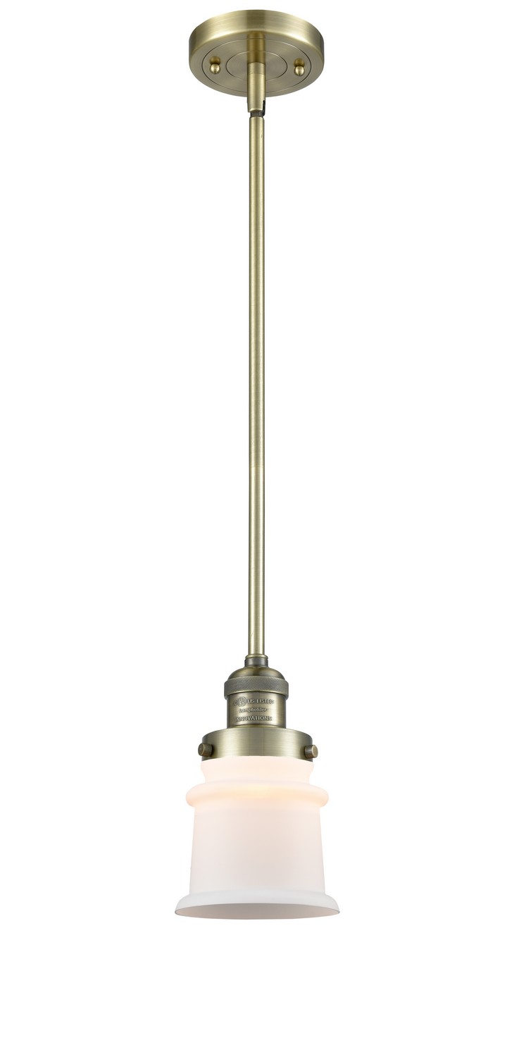 LED Mini Pendant by Innovations - Franklin Restoration Collection, Antique Brass Finish - 201S-AB-G181S-LED