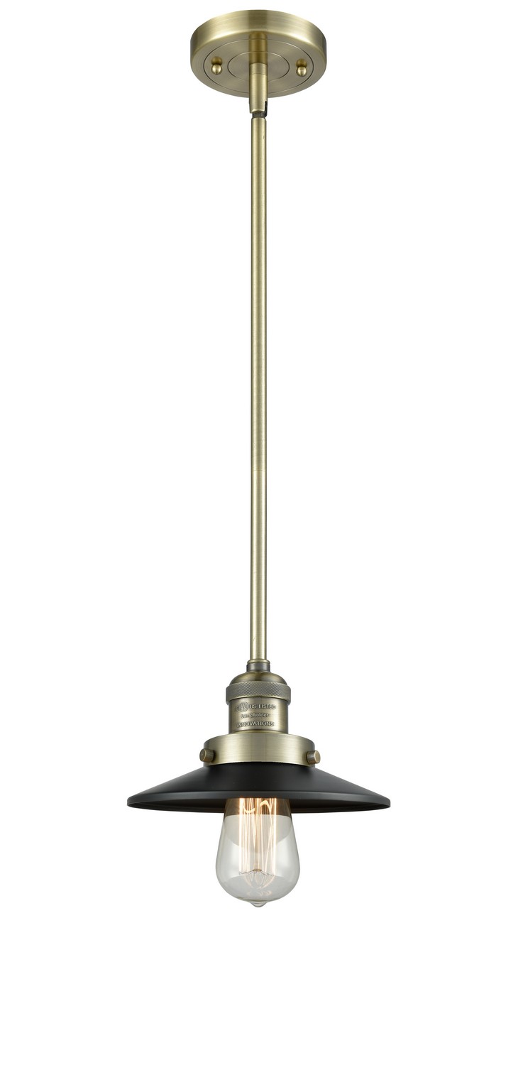 LED Mini Pendant by Innovations - Franklin Restoration Collection, Antique Brass Finish - 201S-AB-M6-LED