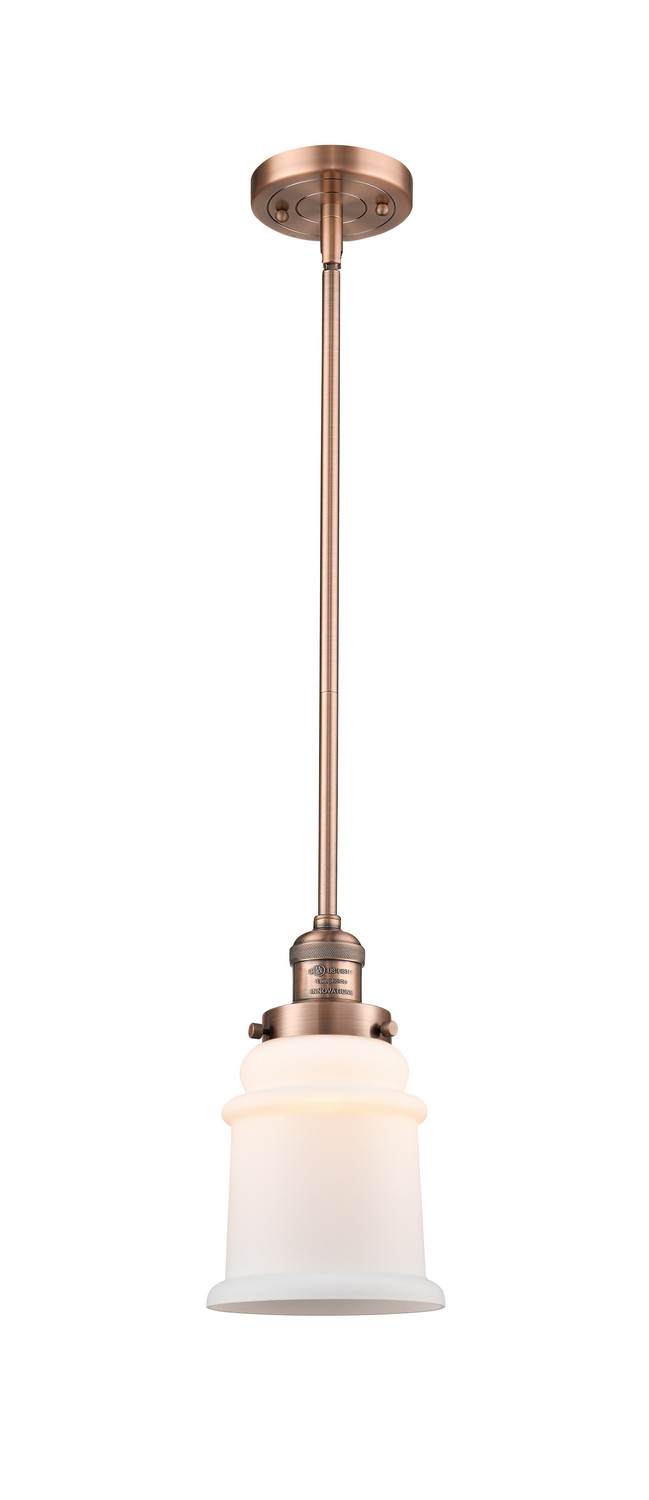 LED Mini Pendant by Innovations - Franklin Restoration Collection, Antique Copper Finish - 201S-AC-G181-LED
