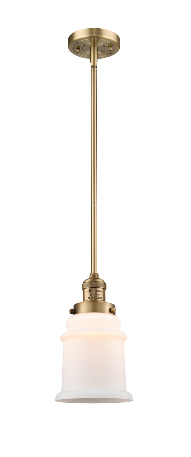 LED Mini Pendant by Innovations - Franklin Restoration Collection, Brushed Brass Finish - 201S-BB-G181-LED