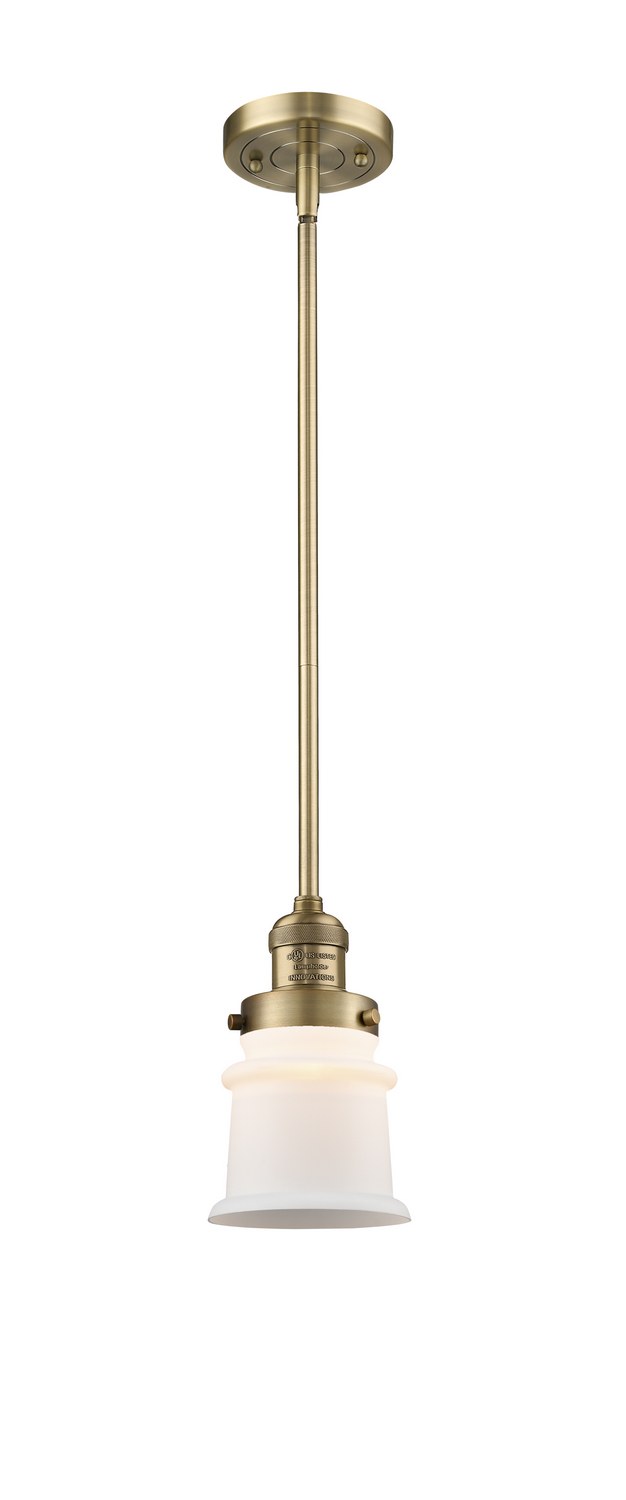 One Light Mini Pendant by Innovations - Franklin Restoration Collection, Brushed Brass Finish - 201S-BB-G181S