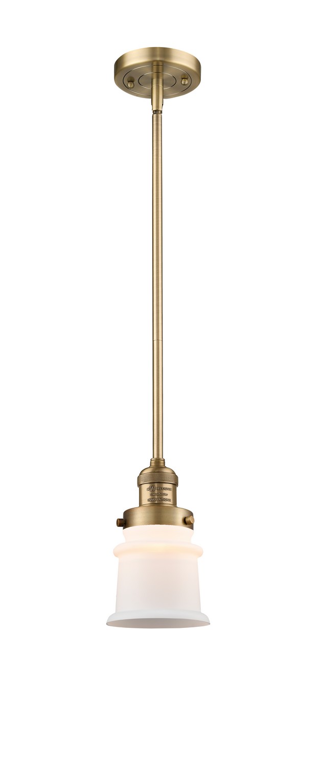 LED Mini Pendant by Innovations - Franklin Restoration Collection, Brushed Brass Finish - 201S-BB-G181S-LED