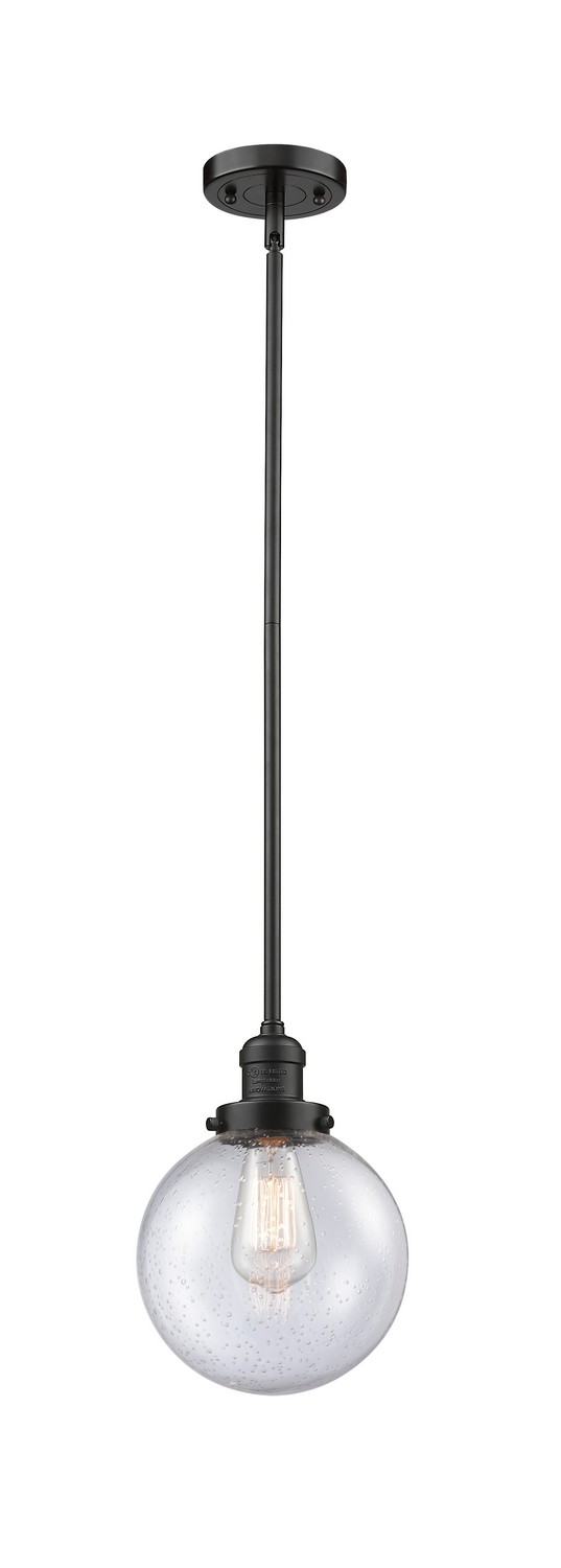 LED Mini Pendant by Innovations - Franklin Restoration Collection, Oil Rubbed Bronze Finish - 201S-OB-G204-8-LED