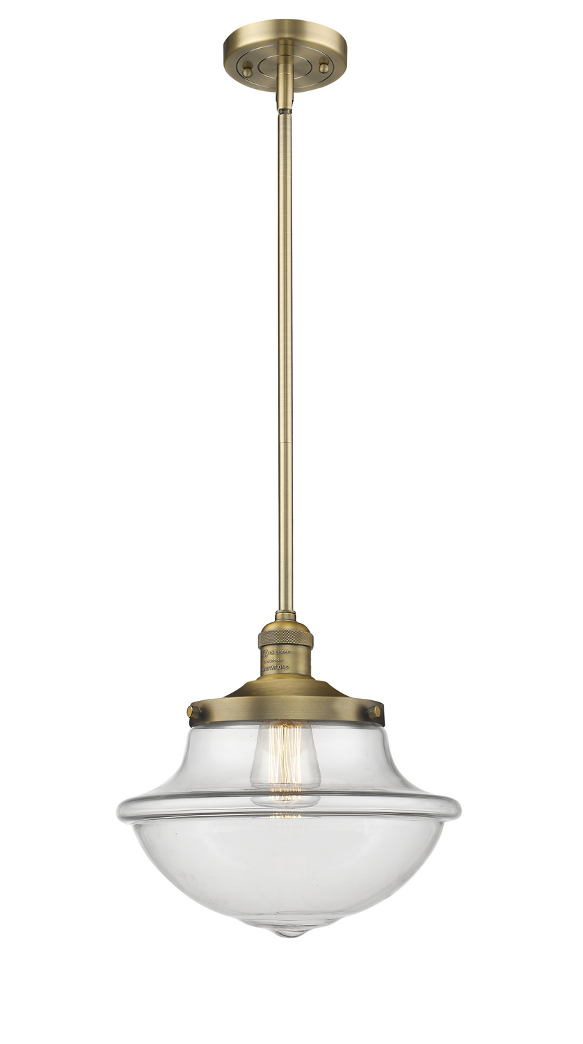 One Light Mini Pendant by Innovations - Franklin Restoration Collection, Brushed Brass Finish - 201S-BB-G542