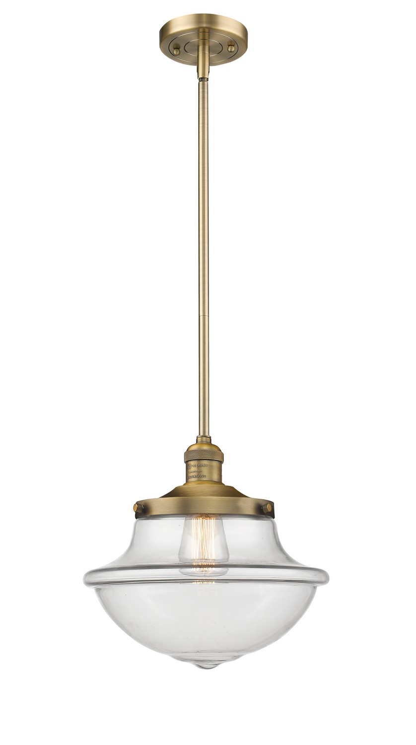 LED Mini Pendant by Innovations - Franklin Restoration Collection, Brushed Brass Finish - 201S-BB-G542-LED