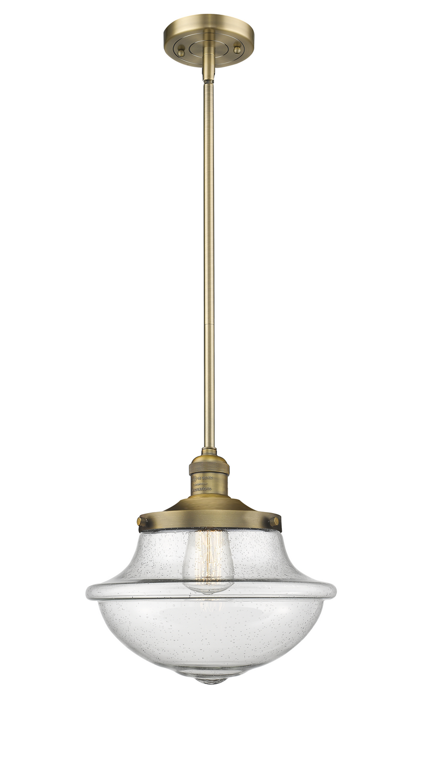 One Light Mini Pendant by Innovations - Franklin Restoration Collection, Brushed Brass Finish - 201S-BB-G544