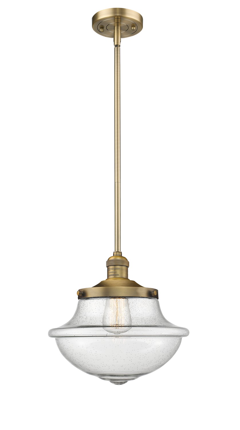 LED Mini Pendant by Innovations - Franklin Restoration Collection, Brushed Brass Finish - 201S-BB-G544-LED