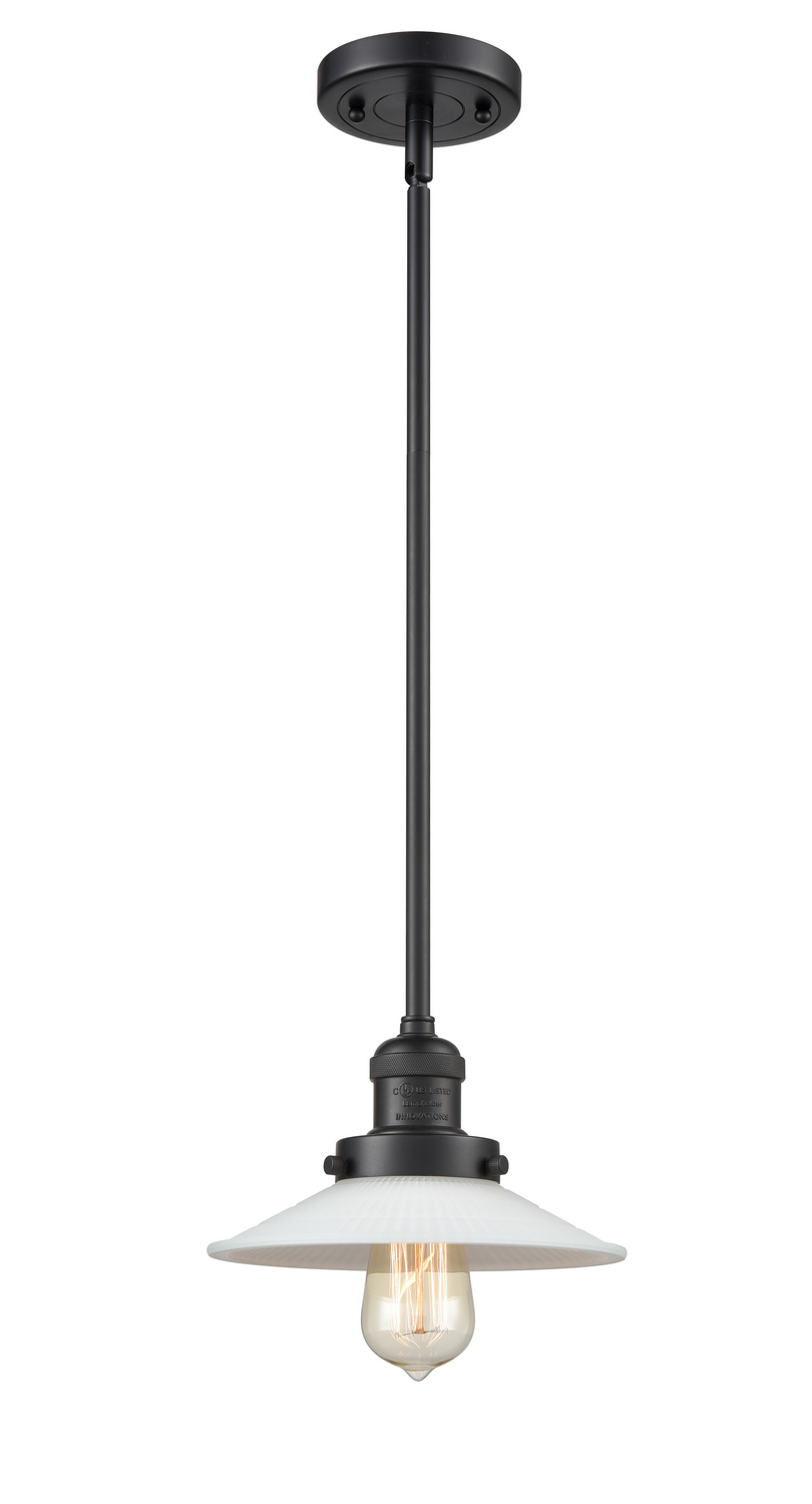 One Light Mini Pendant by Innovations - Franklin Restoration Collection, Matte Black Finish - 201S-BK-G1