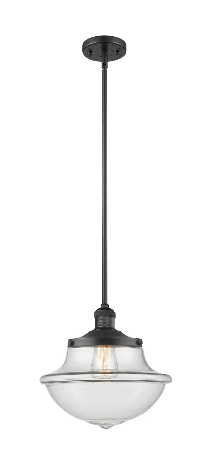 One Light Mini Pendant by Innovations - Franklin Restoration Collection, Matte Black Finish - 201S-BK-G542