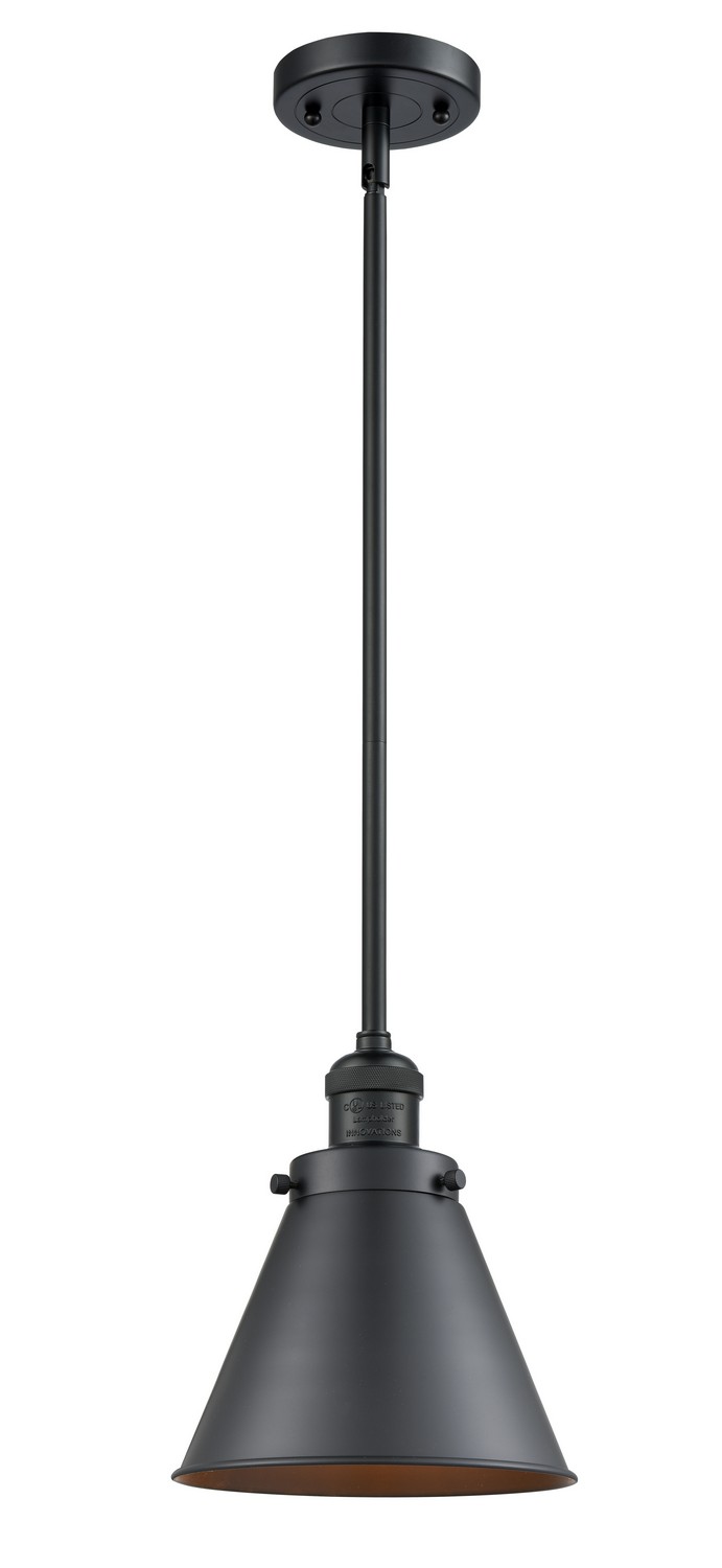 LED Mini Pendant by Innovations - Franklin Restoration Collection, Matte Black Finish - 201S-BK-M13-BK-LED