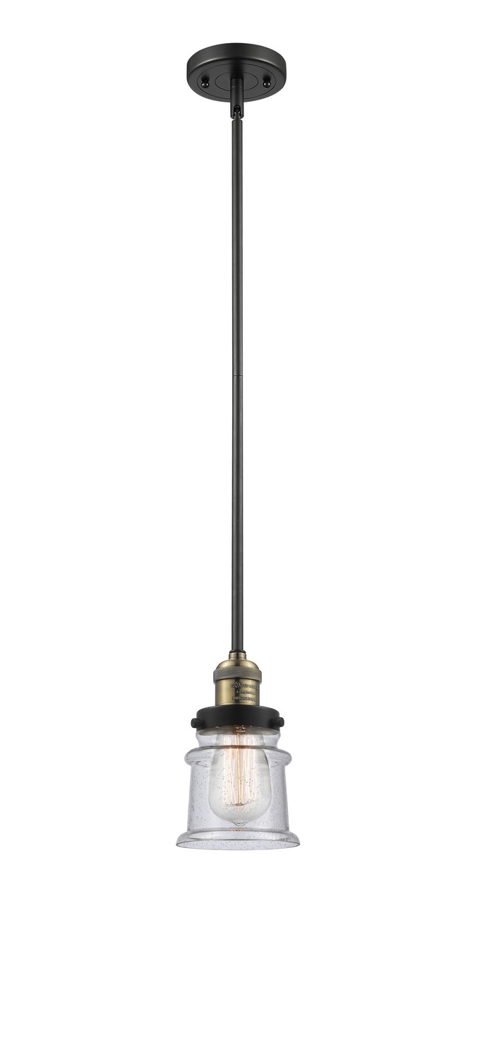 LED Mini Pendant by Innovations - Franklin Restoration Collection, Black Antique Brass Finish - 201S-BAB-G184S-LED