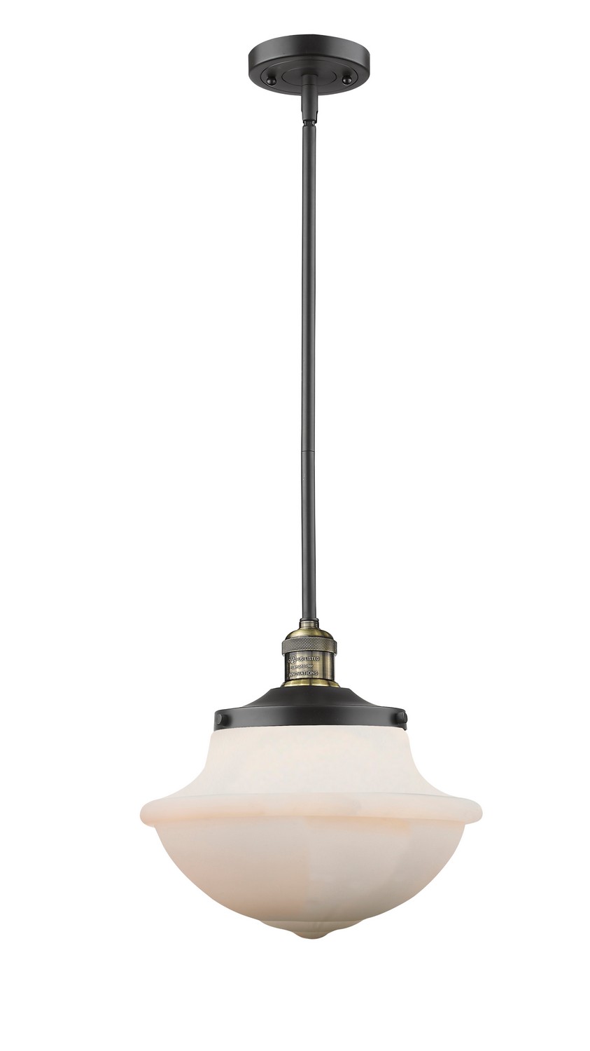 LED Mini Pendant by Innovations - Franklin Restoration Collection, Black Antique Brass Finish - 201S-BAB-G541-LED