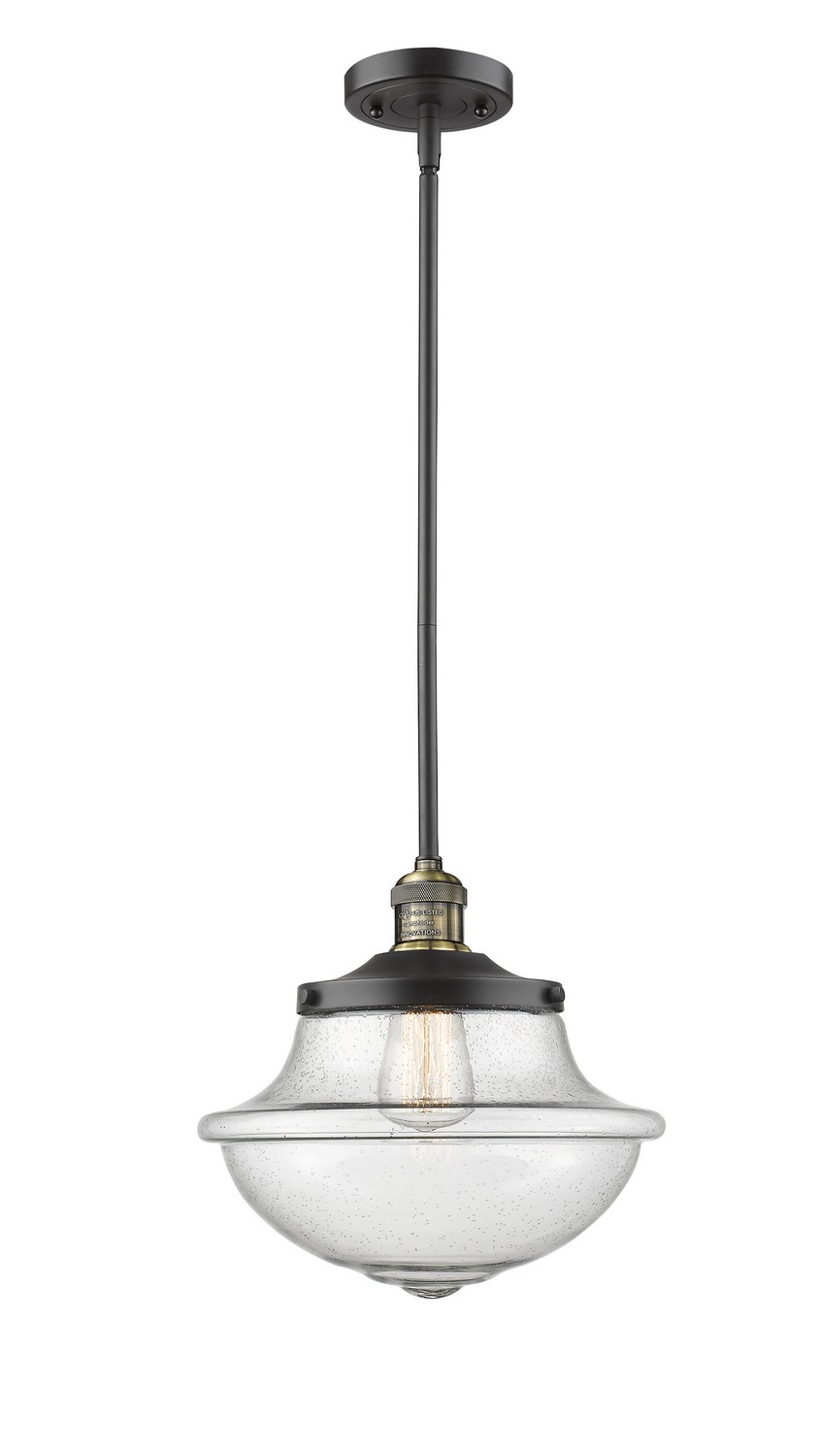LED Mini Pendant by Innovations - Franklin Restoration Collection, Black Antique Brass Finish - 201S-BAB-G544-LED