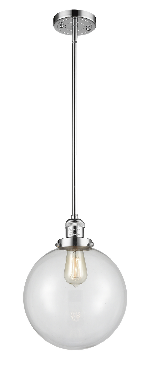 One Light Mini Pendant by Innovations - Franklin Restoration Collection, Polished Chrome Finish - 201S-PC-G202-10