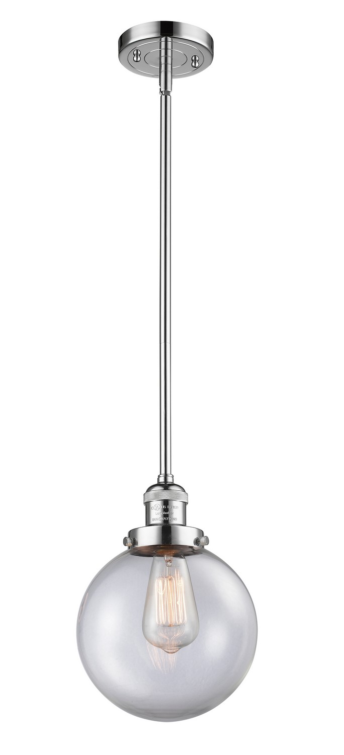 LED Mini Pendant by Innovations - Franklin Restoration Collection, Polished Chrome Finish - 201S-PC-G202-8-LED