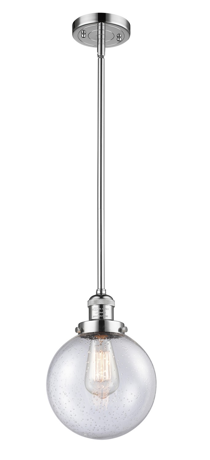 LED Mini Pendant by Innovations - Franklin Restoration Collection, Polished Chrome Finish - 201S-PC-G204-8-LED