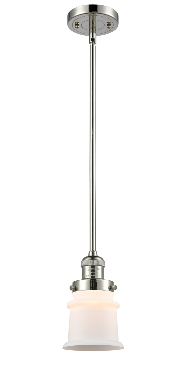 One Light Mini Pendant by Innovations - Franklin Restoration Collection, Polished Nickel Finish - 201S-PN-G181S