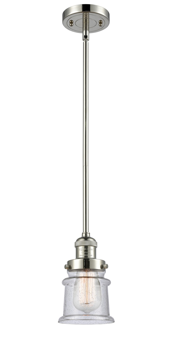 LED Mini Pendant by Innovations - Franklin Restoration Collection, Polished Nickel Finish - 201S-PN-G184S-LED