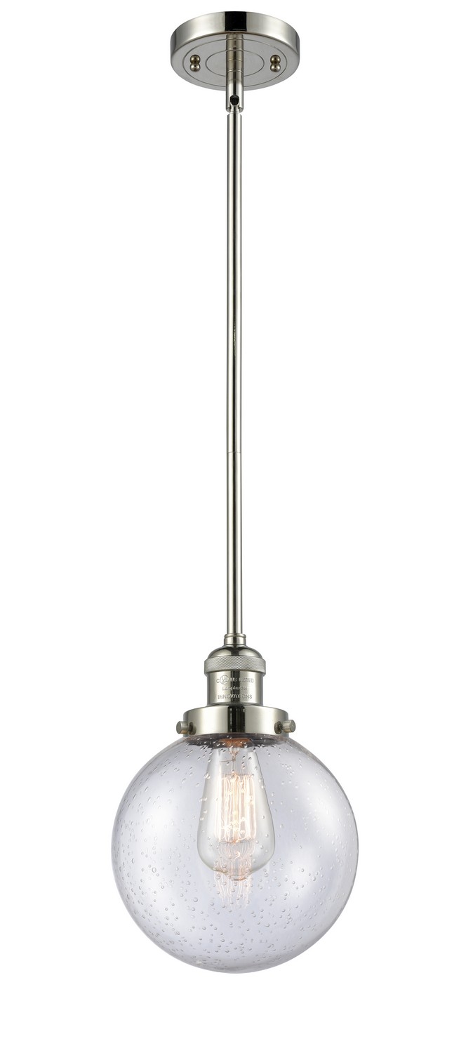 LED Mini Pendant by Innovations - Franklin Restoration Collection, Polished Nickel Finish - 201S-PN-G204-8-LED