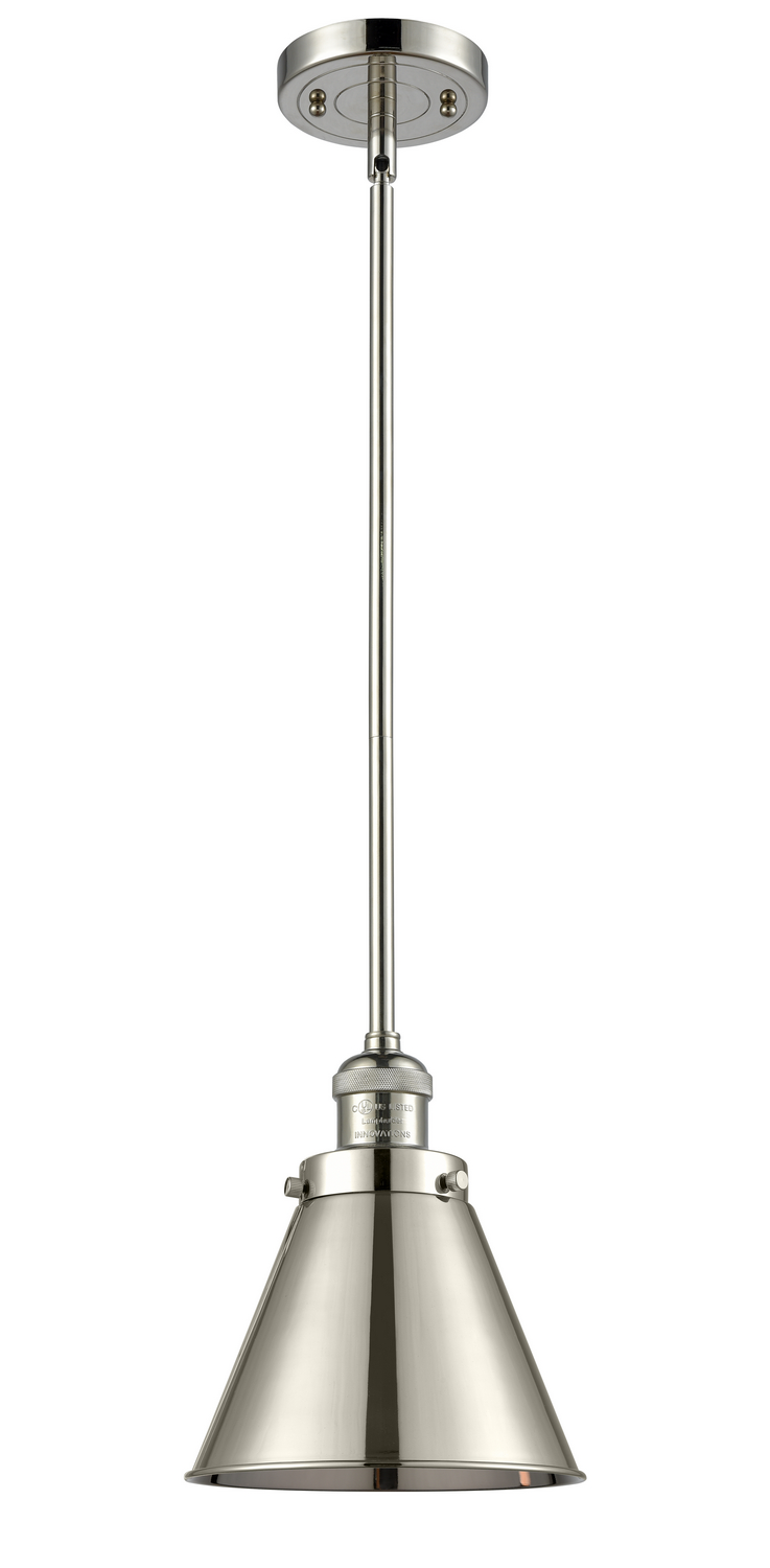 One Light Mini Pendant by Innovations - Franklin Restoration Collection, Polished Nickel Finish - 201S-PN-M13-PN