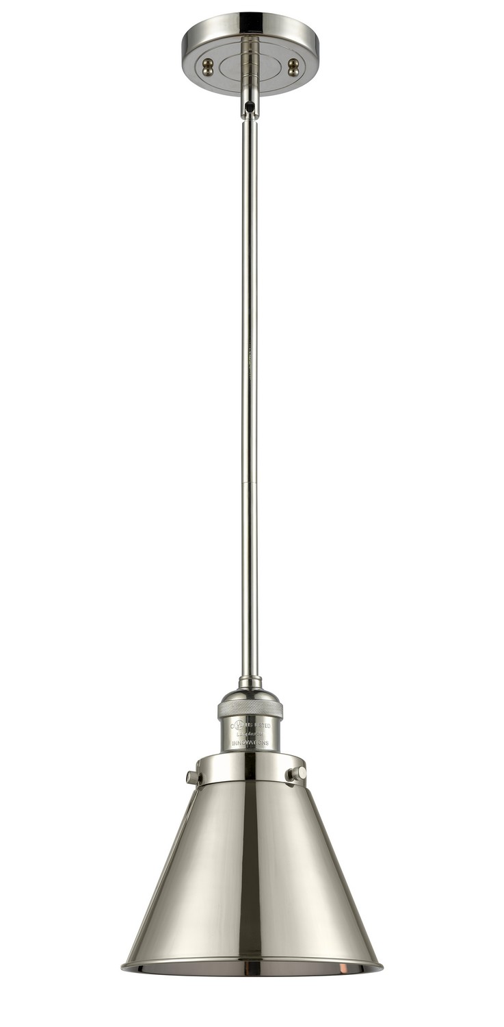 LED Mini Pendant by Innovations - Franklin Restoration Collection, Polished Nickel Finish - 201S-PN-M13-PN-LED