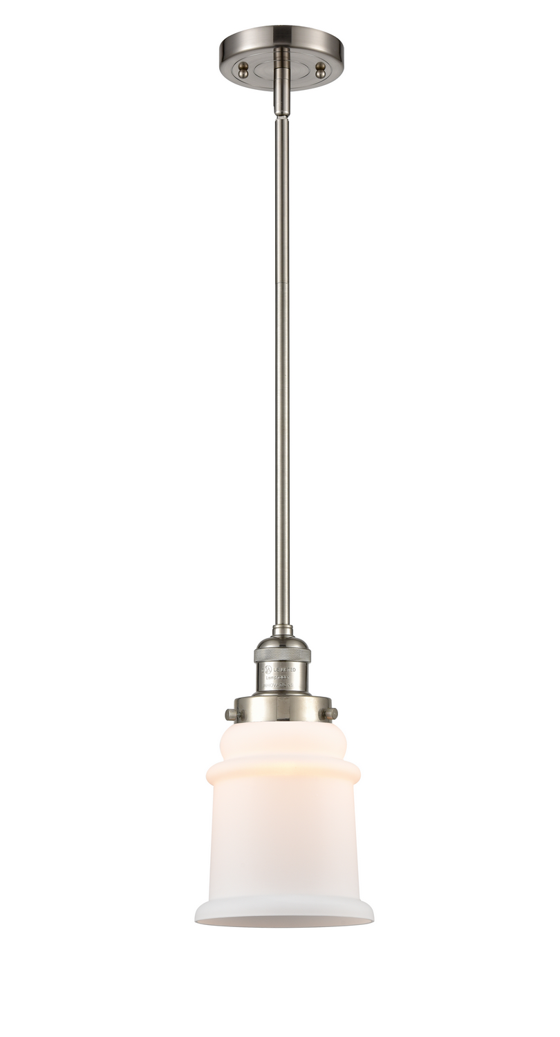 One Light Mini Pendant by Innovations - Franklin Restoration Collection, Brushed Satin Nickel Finish - 201S-SN-G181