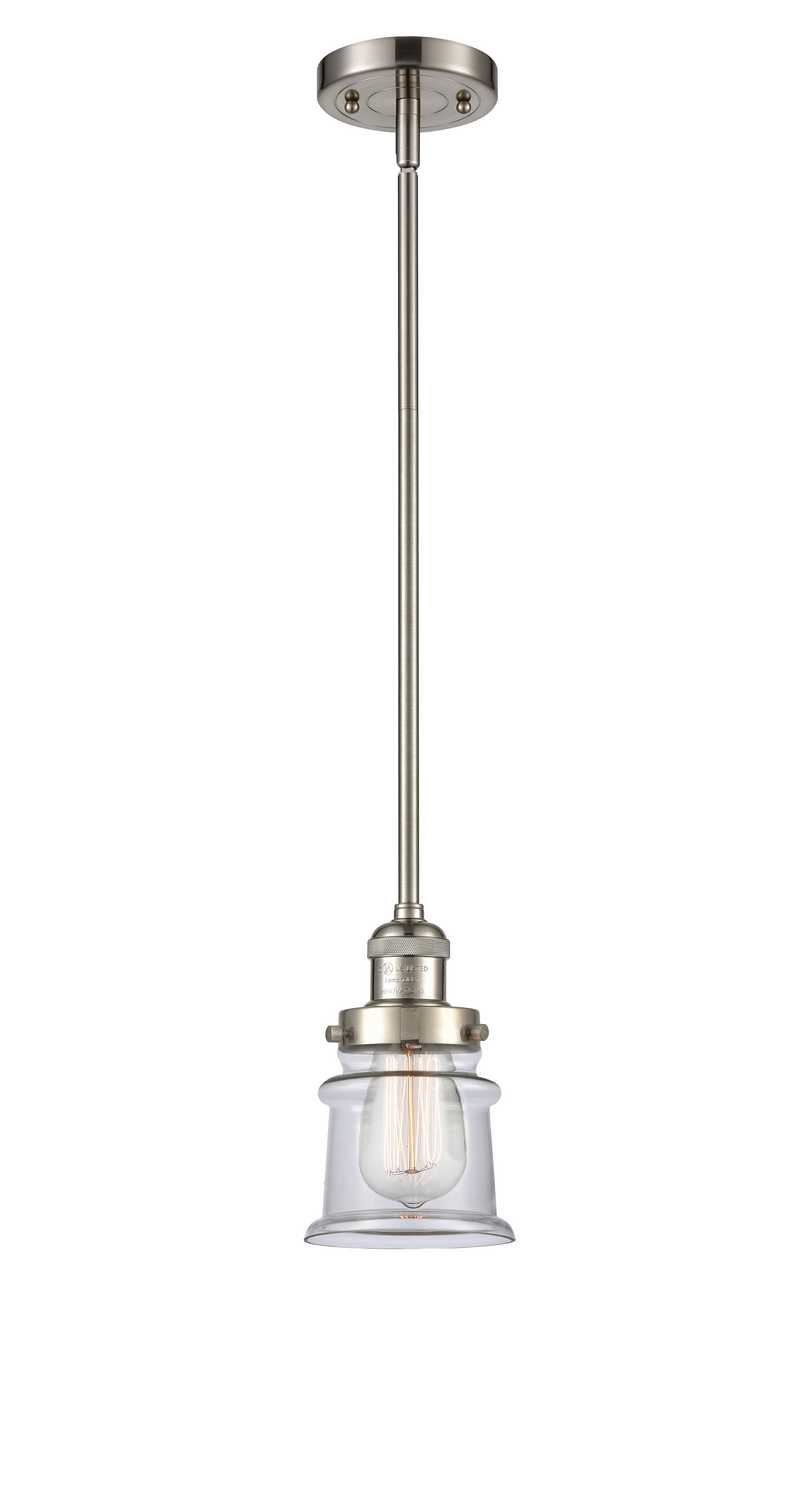 One Light Mini Pendant by Innovations - Franklin Restoration Collection, Brushed Satin Nickel Finish - 201S-SN-G182S