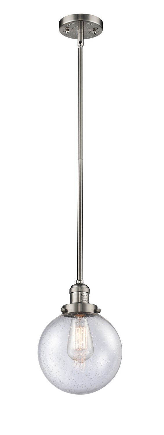 LED Mini Pendant by Innovations - Franklin Restoration Collection, Brushed Satin Nickel Finish - 201S-SN-G204-8-LED