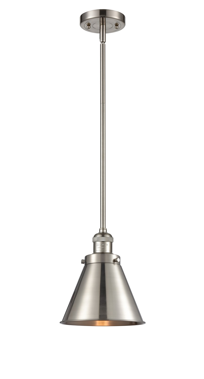LED Mini Pendant by Innovations - Franklin Restoration Collection, Brushed Satin Nickel Finish - 201S-SN-M13-SN-LED