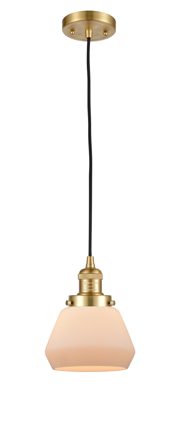One Light Mini Pendant by Innovations - Franklin Restoration Collection, Satin Gold Finish - 201C-SG-G171