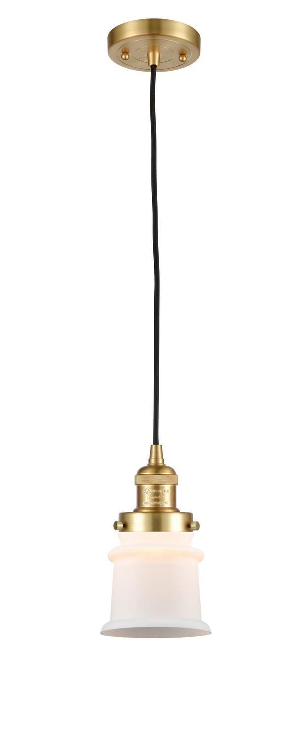 One Light Mini Pendant by Innovations - Franklin Restoration Collection, Satin Gold Finish - 201C-SG-G181S