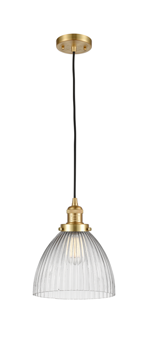 One Light Mini Pendant by Innovations - Franklin Restoration Collection, Satin Gold Finish - 201C-SG-G222