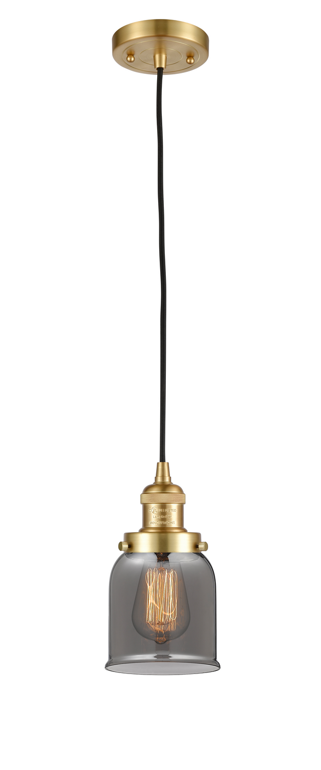 One Light Mini Pendant by Innovations - Franklin Restoration Collection, Satin Gold Finish - 201C-SG-G53