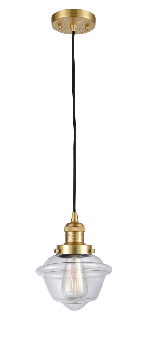One Light Mini Pendant by Innovations - Franklin Restoration Collection, Satin Gold Finish - 201C-SG-G532