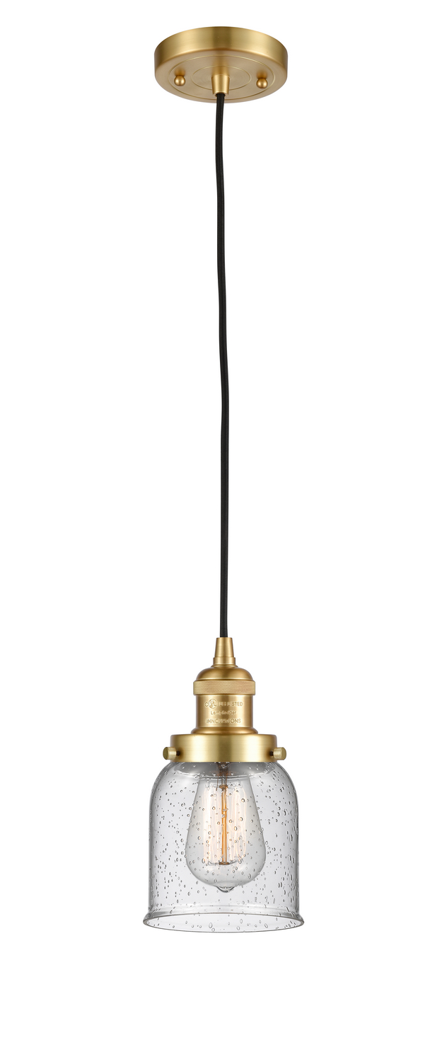 One Light Mini Pendant by Innovations - Franklin Restoration Collection, Satin Gold Finish - 201C-SG-G54