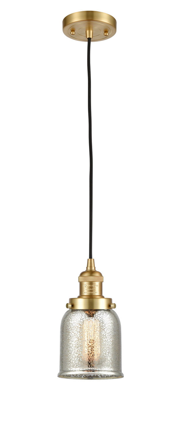 One Light Mini Pendant by Innovations - Franklin Restoration Collection, Satin Gold Finish - 201C-SG-G58