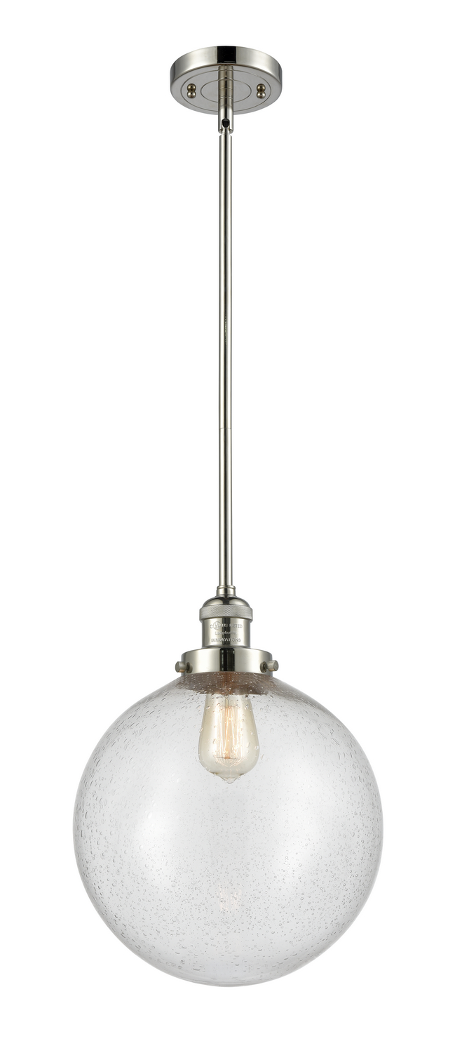 One Light Mini Pendant by Innovations - Franklin Restoration Collection, Polished Nickel Finish - 201S-PN-G204-12