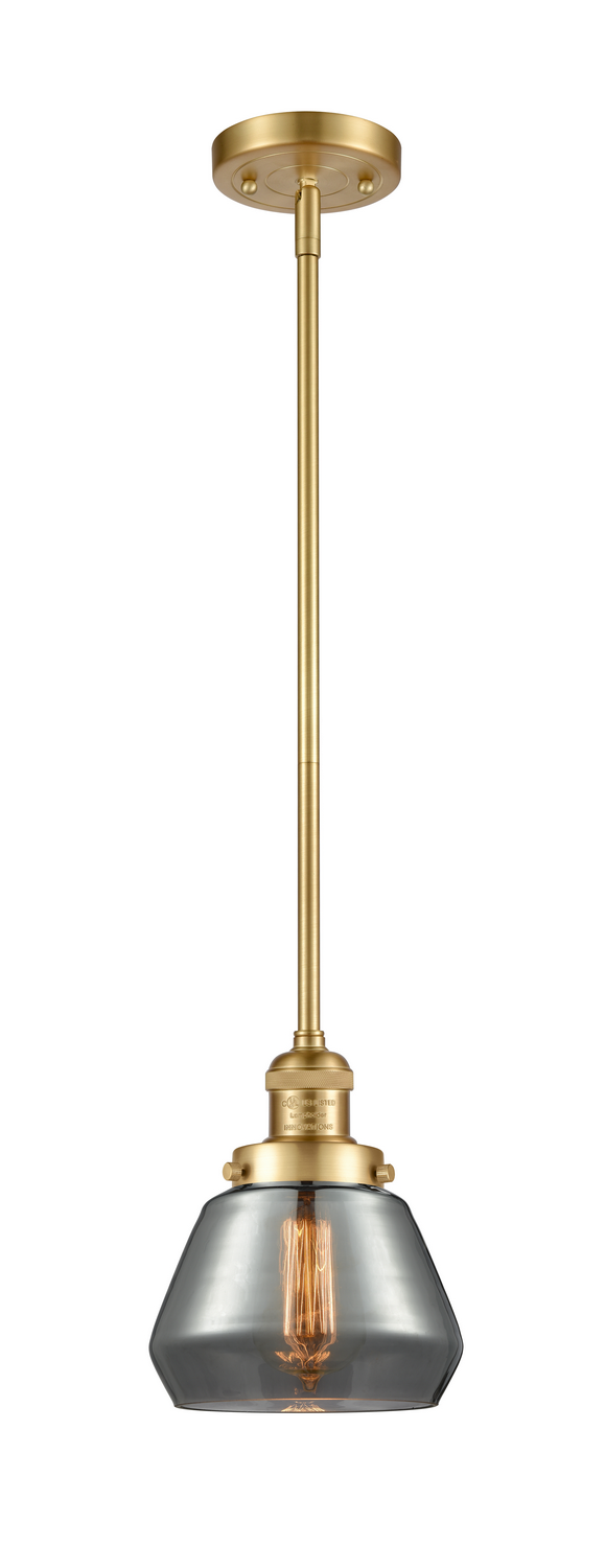 One Light Mini Pendant by Innovations - Franklin Restoration Collection, Satin Gold Finish - 201S-SG-G173
