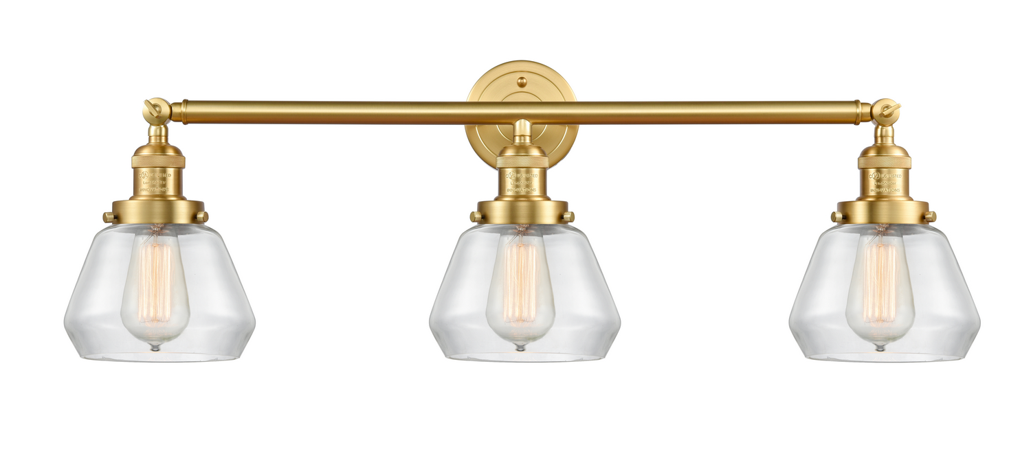 Three Light Bath Vanity by Innovations - Franklin Restoration Collection, Satin Gold Finish - 205-SG-G172