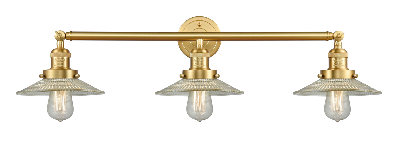 Three Light Bath Vanity by Innovations - Franklin Restoration Collection, Satin Gold Finish - 205-SG-G2