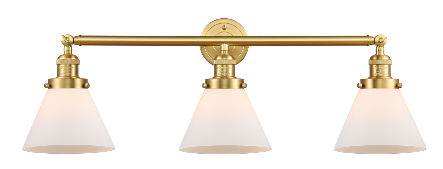 Three Light Bath Vanity by Innovations - Franklin Restoration Collection, Satin Gold Finish - 205-SG-G41