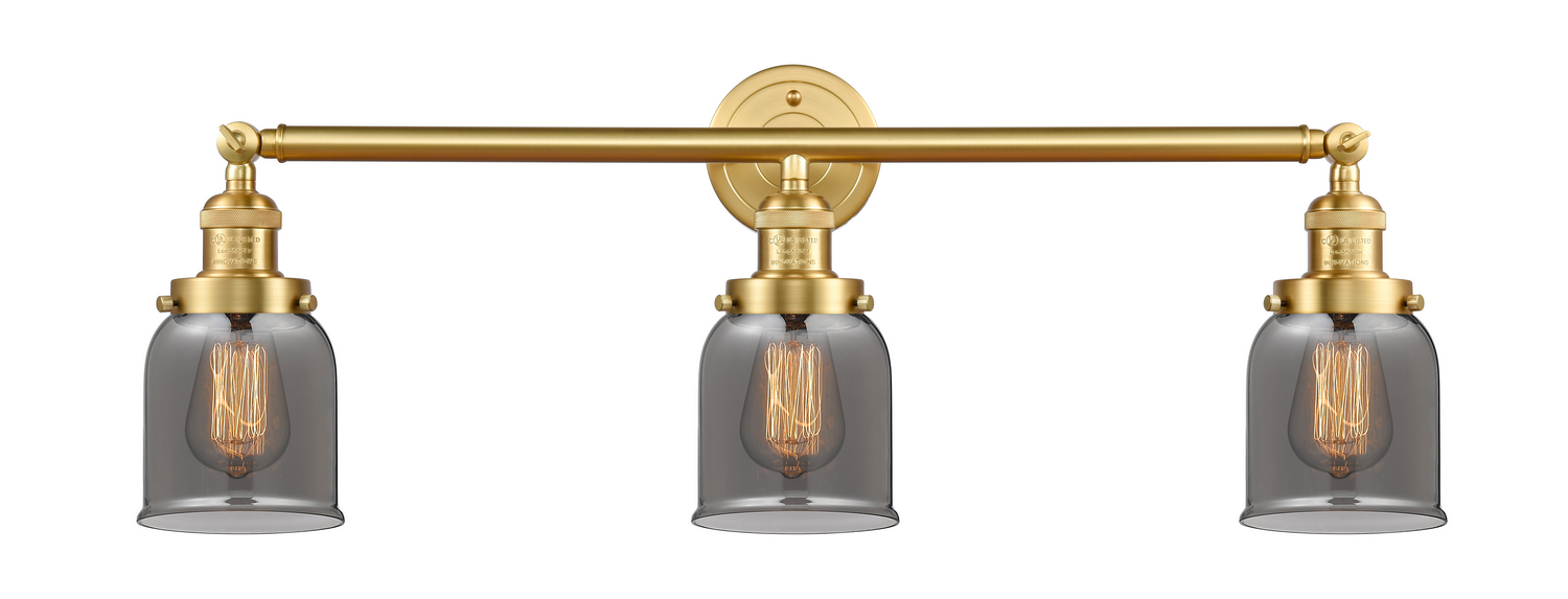 Three Light Bath Vanity by Innovations - Franklin Restoration Collection, Satin Gold Finish - 205-SG-G53