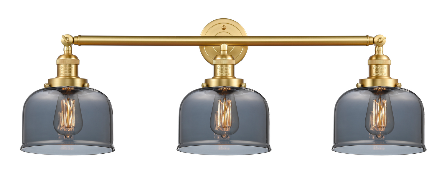 Three Light Bath Vanity by Innovations - Franklin Restoration Collection, Satin Gold Finish - 205-SG-G73