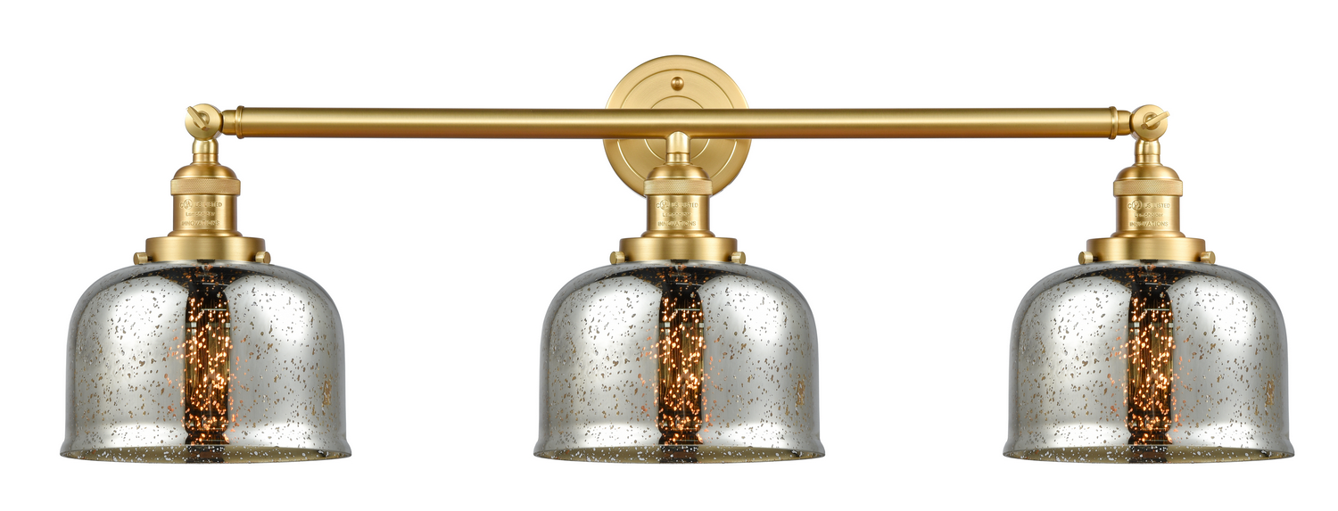 Three Light Bath Vanity by Innovations - Franklin Restoration Collection, Satin Gold Finish - 205-SG-G78
