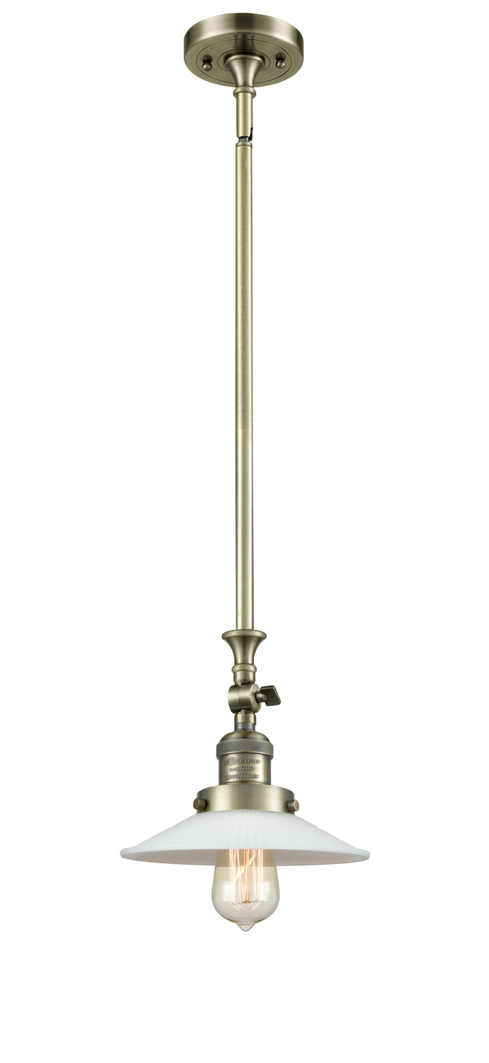One Light Mini Pendant by Innovations - Franklin Restoration Collection, Antique Brass Finish - 206-AB-G1