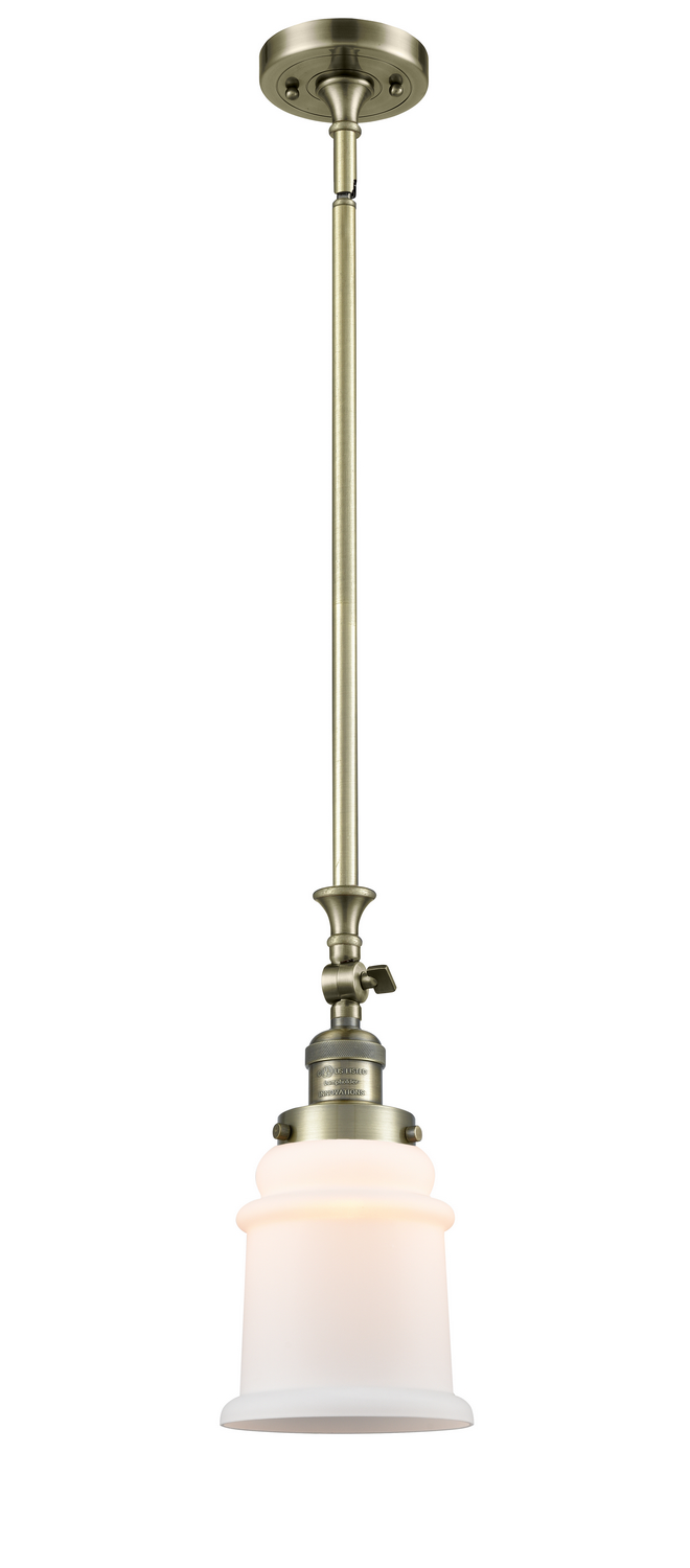 One Light Mini Pendant by Innovations - Franklin Restoration Collection, Antique Brass Finish - 206-AB-G181