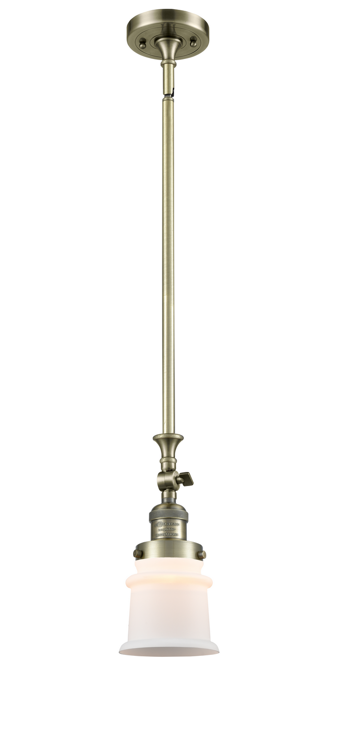 One Light Mini Pendant by Innovations - Franklin Restoration Collection, Antique Brass Finish - 206-AB-G181S